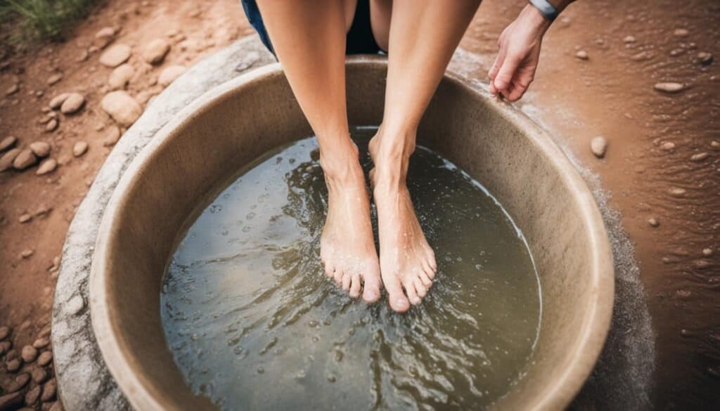 Washing feet