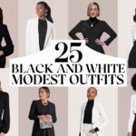 black and white modest outfits