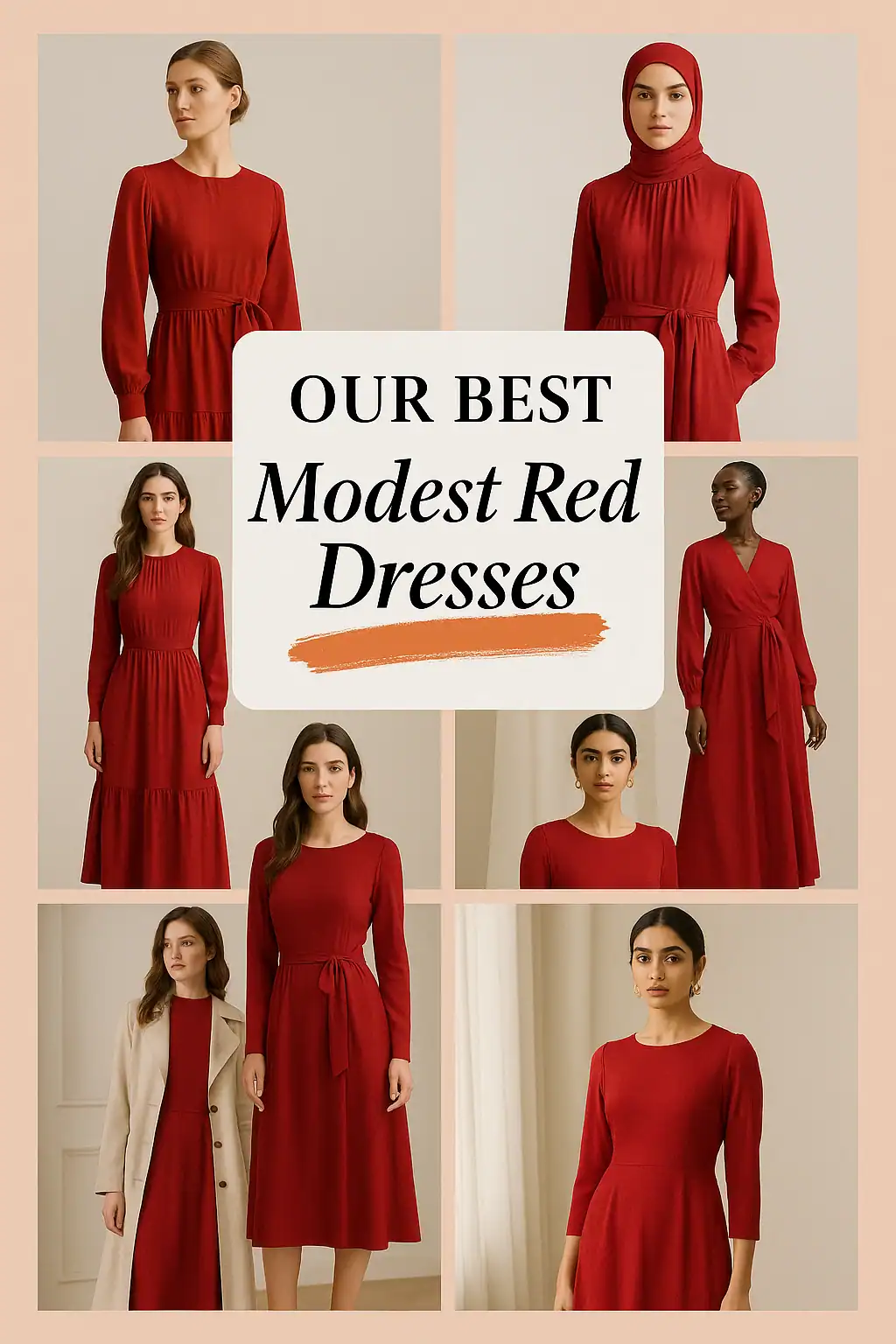 Modest Red Dresses