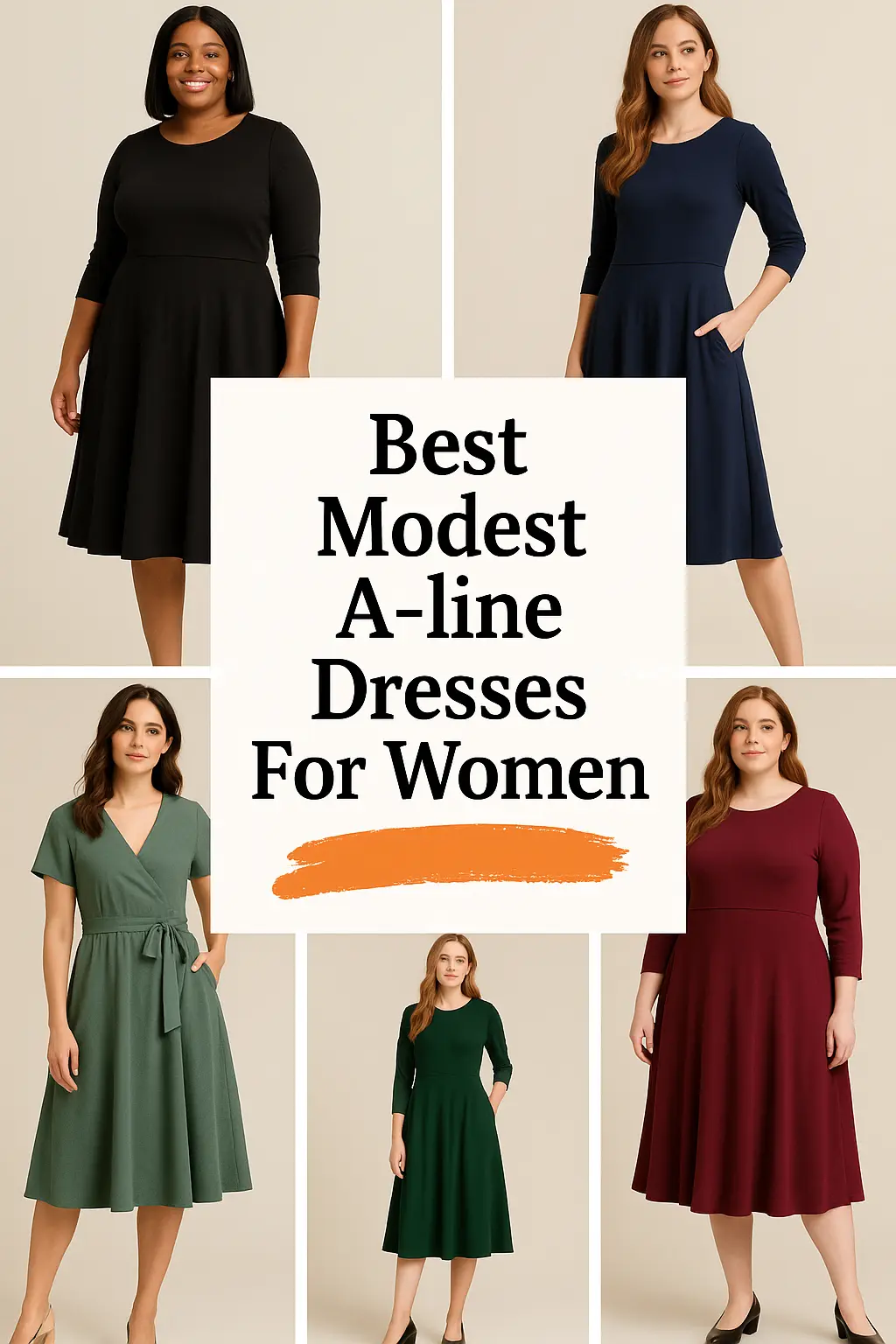 Modest A-Line Dresses