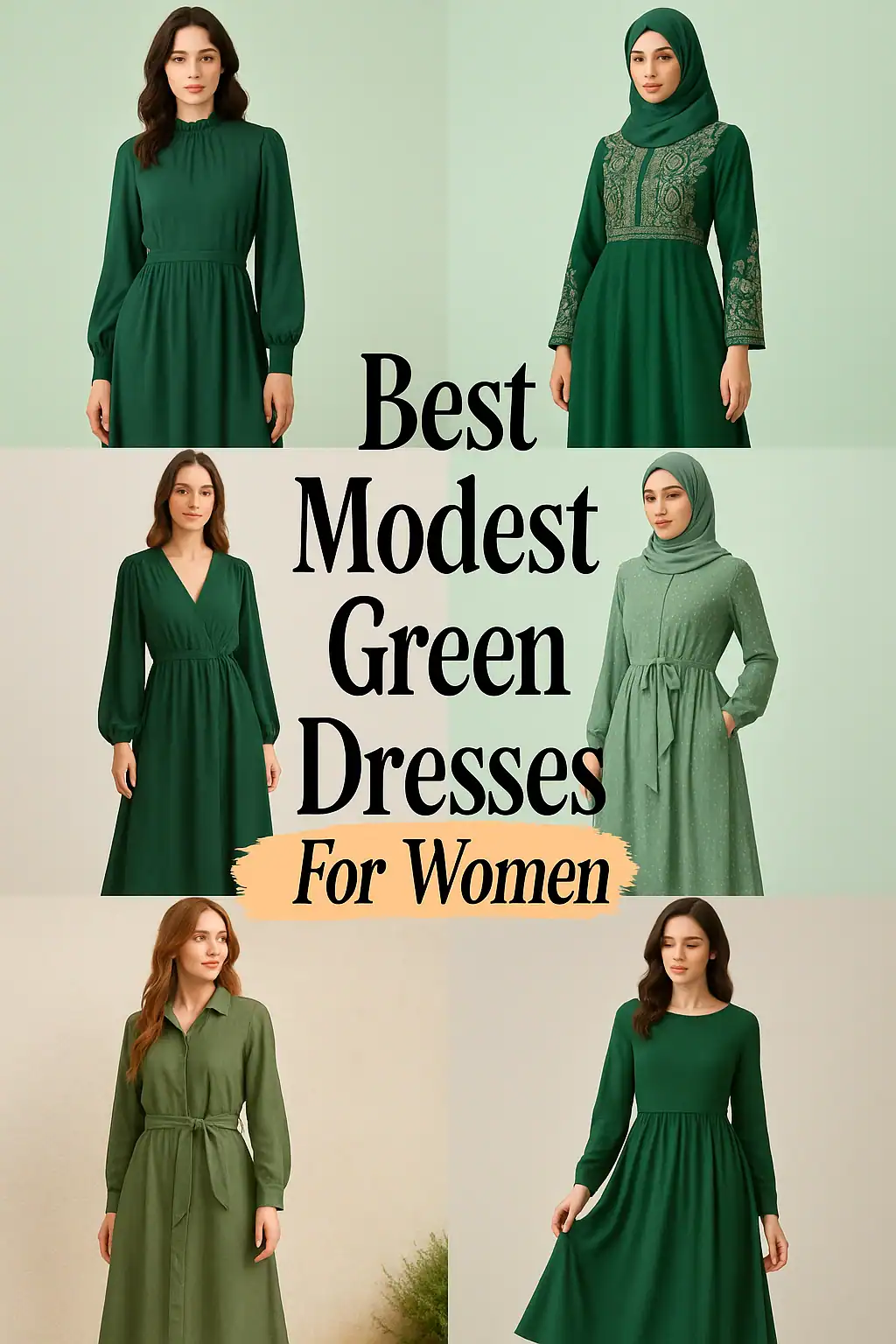 Modest Green Dresses