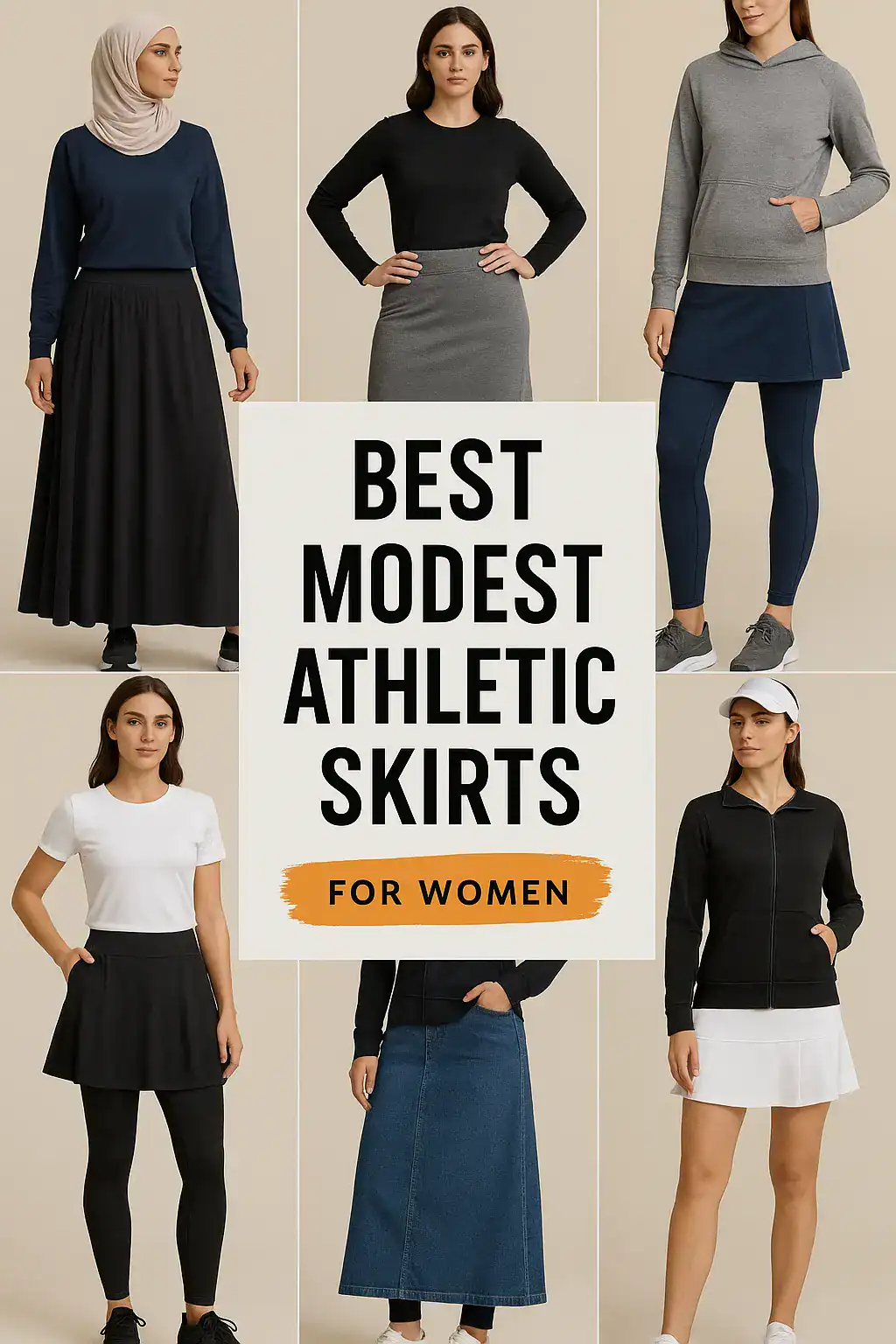 Modest athletic skirts