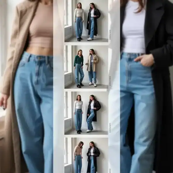 10 Modest Baggy Jeans Long Coat Outfit Ideas