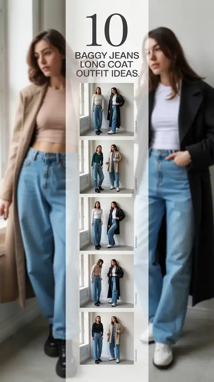 Baggy Jeans Long Coat Outfit