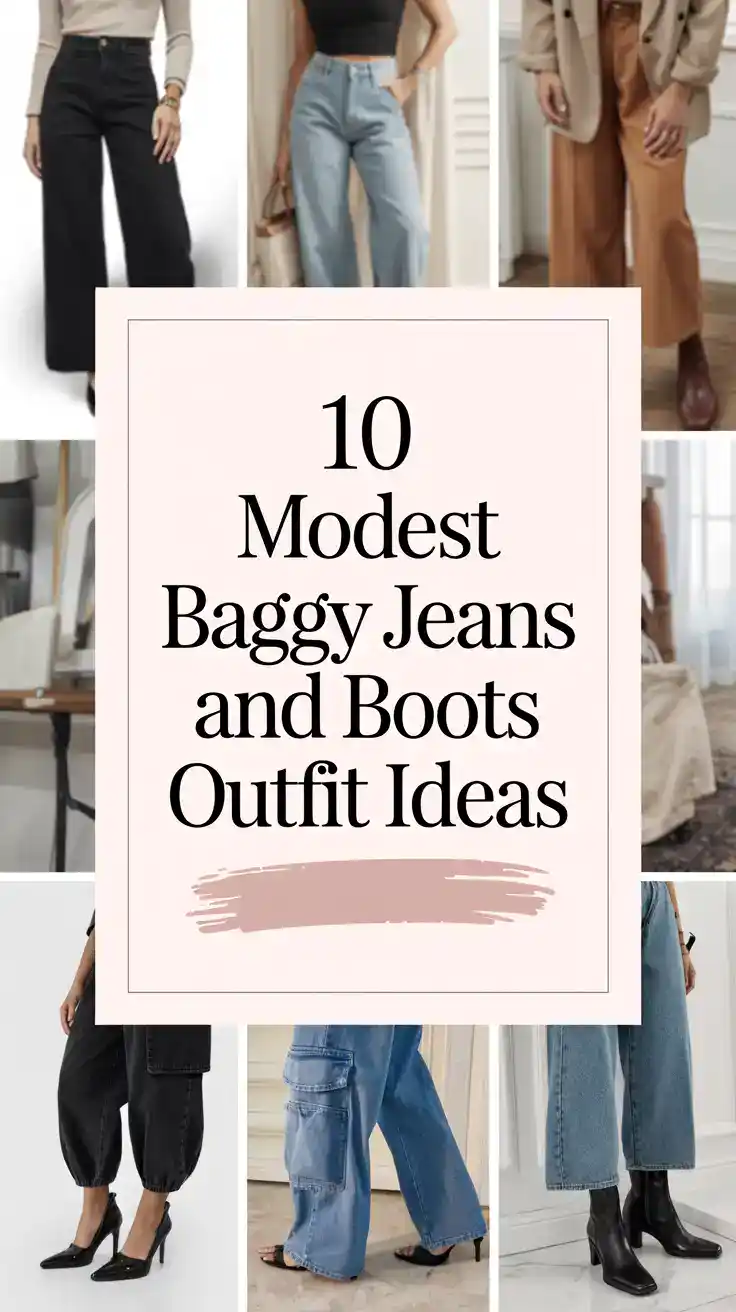 Baggy Jeans and Boots Outfit