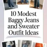 Baggy Jeans and Sweater