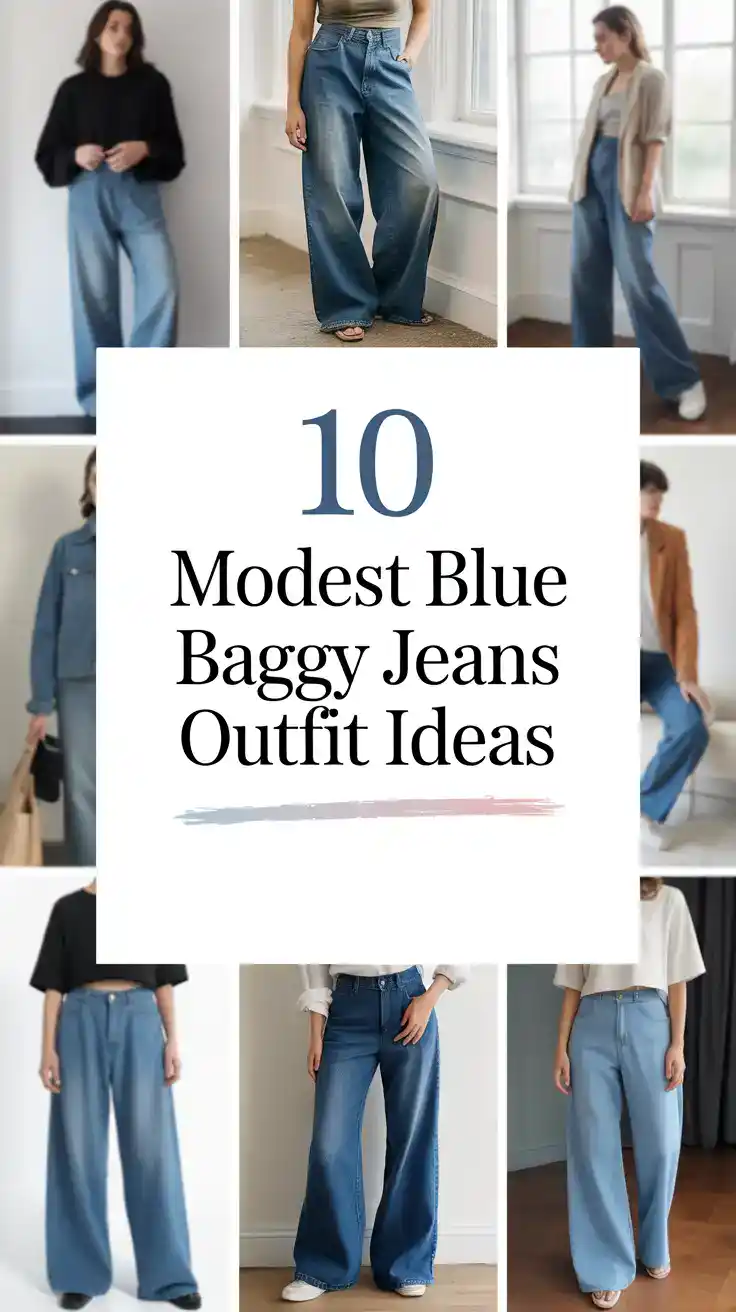 Blue Baggy Jeans Outfit