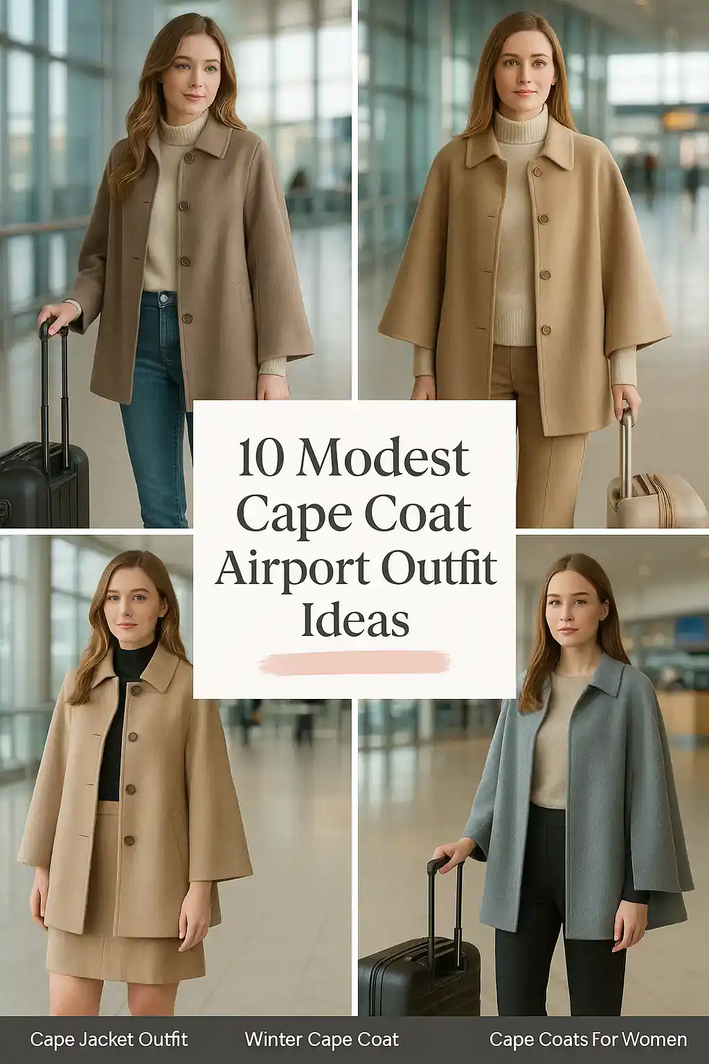 Cape Coat Airport Outfit