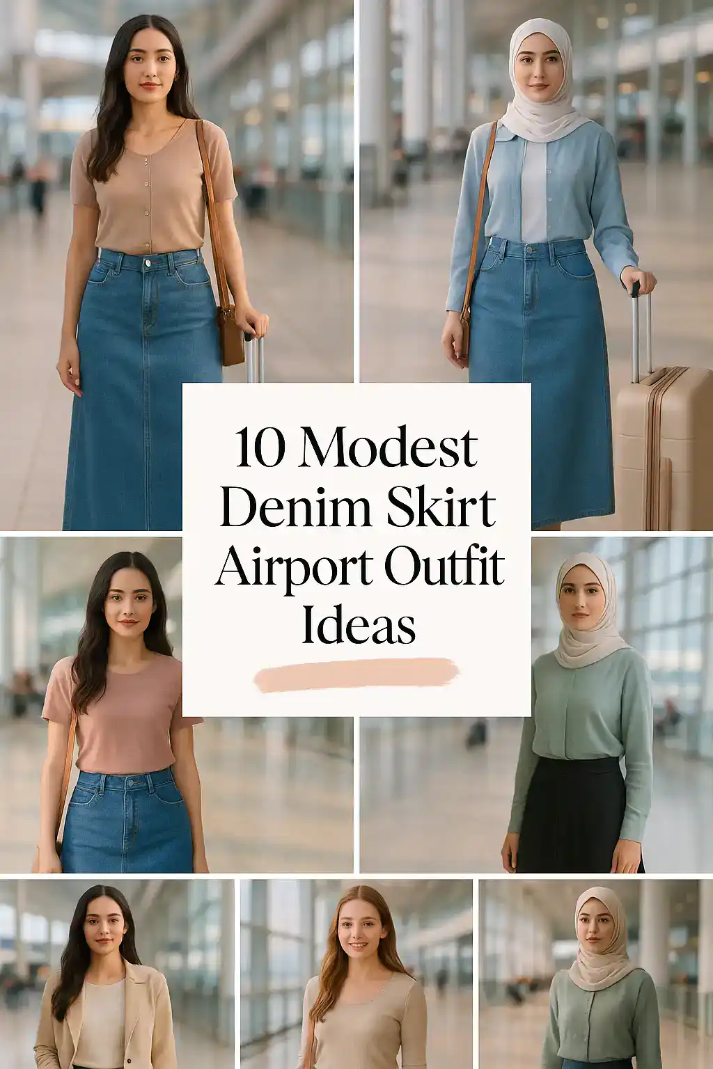 Denim Skirt Airport Outfit