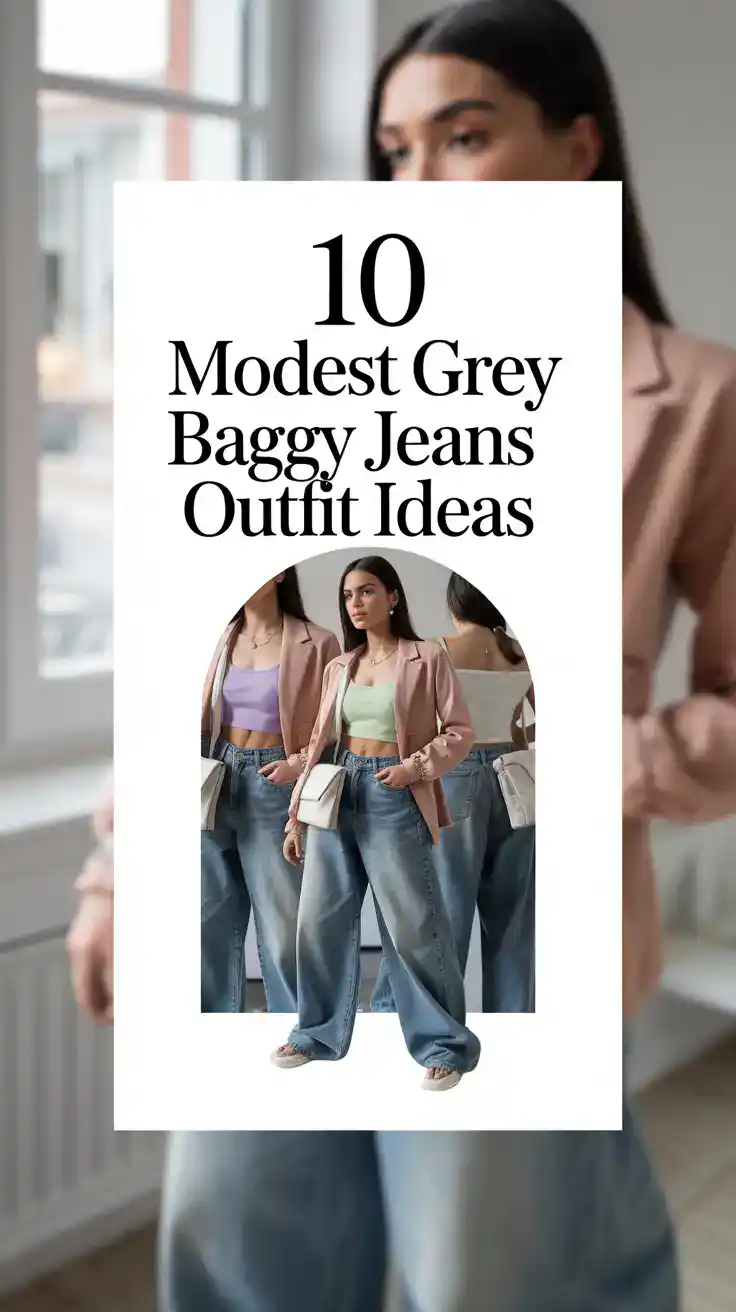 Grey Baggy Jeans Outfit