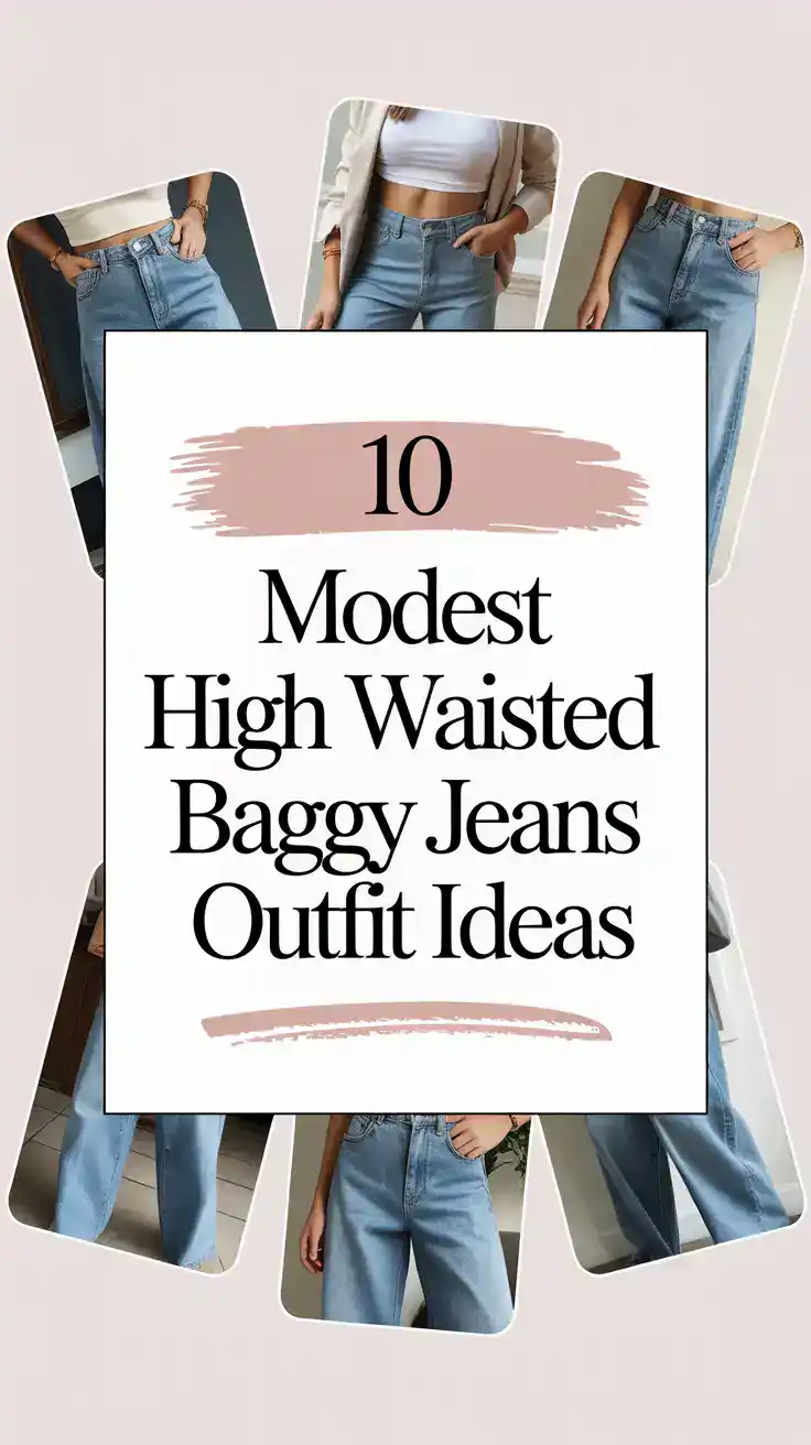 High Waisted Baggy Jeans Outfit