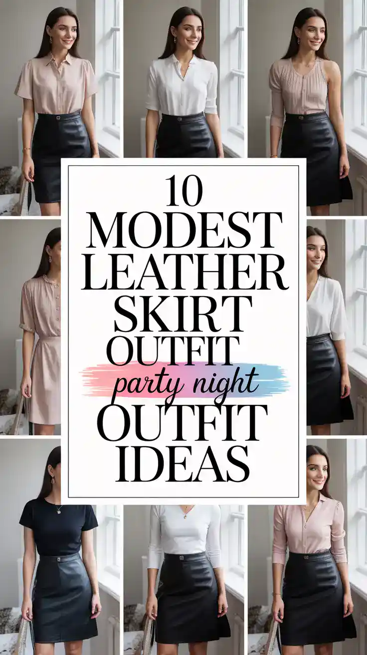 Leather Skirt Outfit Party Night Outfit