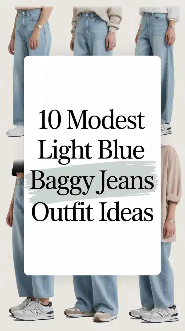 Light Blue Baggy Jeans Outfit