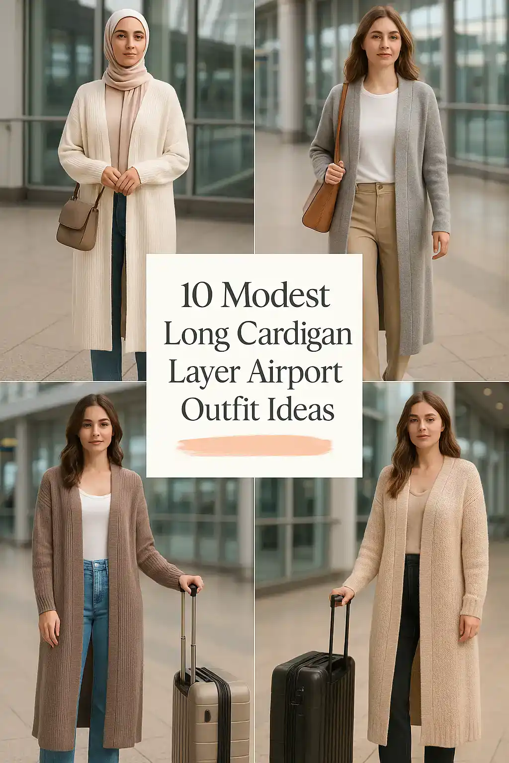 Long Cardigan Layer Airport Outfit