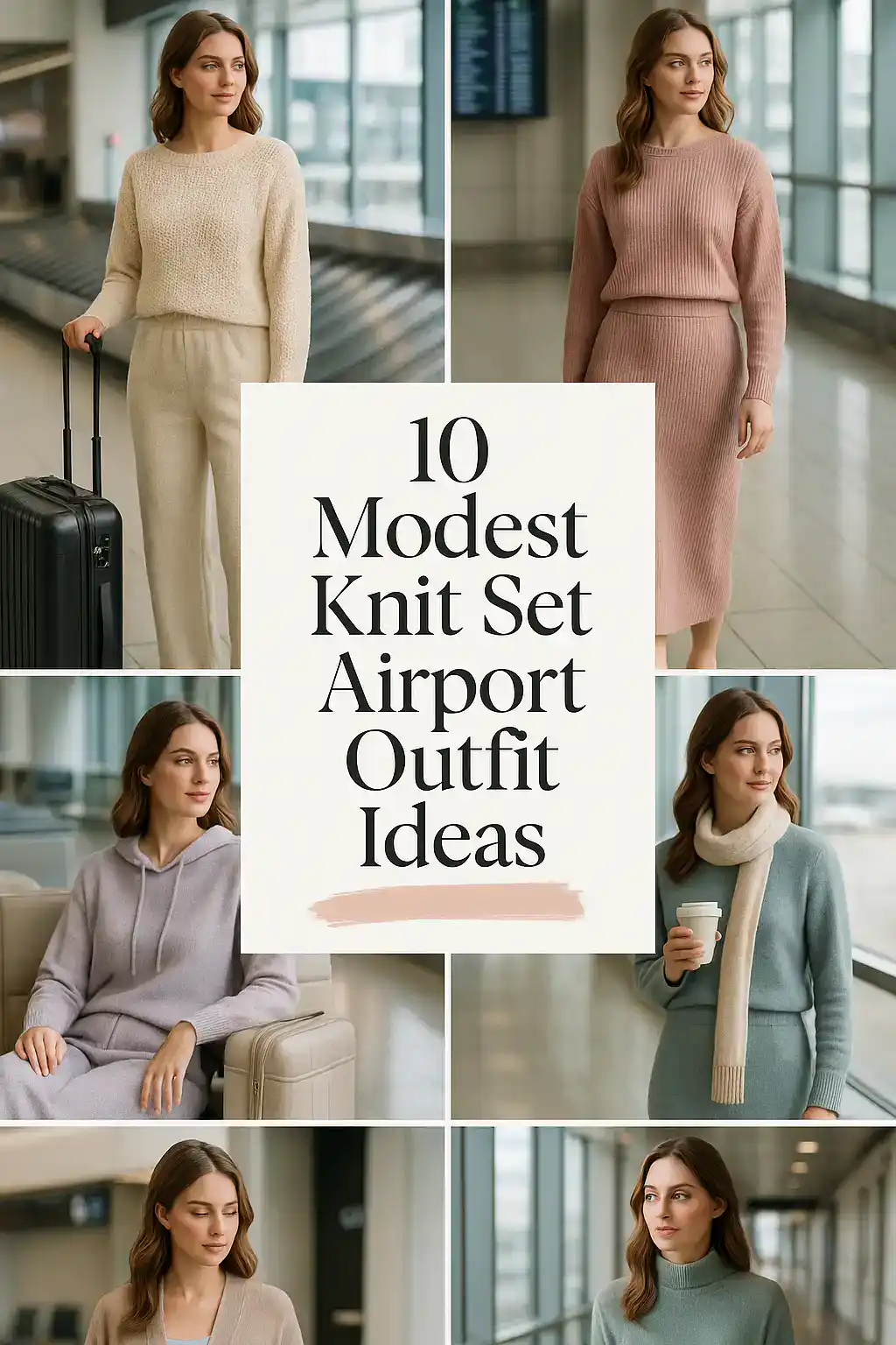 Modest Knit Set Airport Outfit