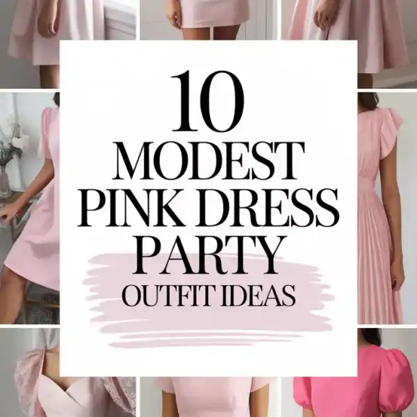 10 Modest Pink Dress Party Outfit Ideas