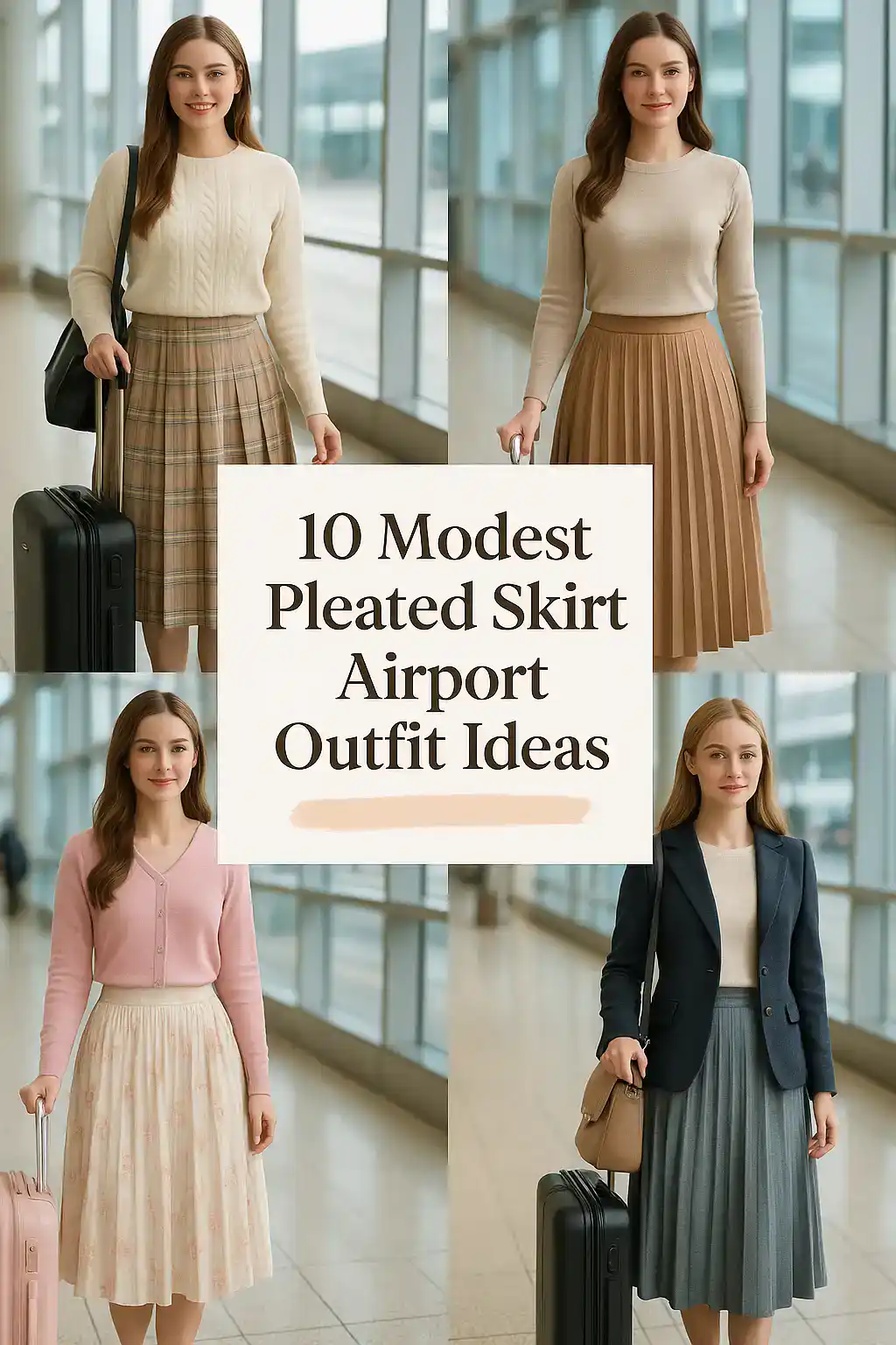 Pleated Skirt Airport Outfit