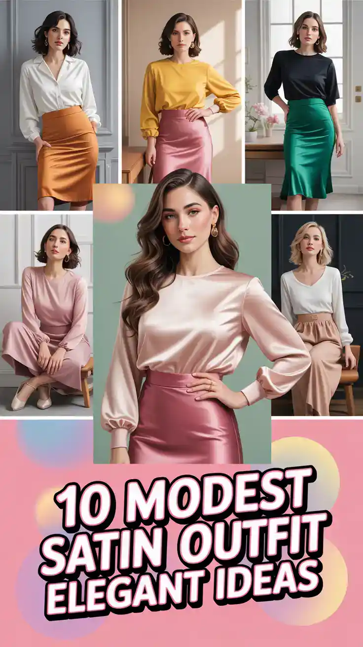 Satin Skirt Outfit Elegant