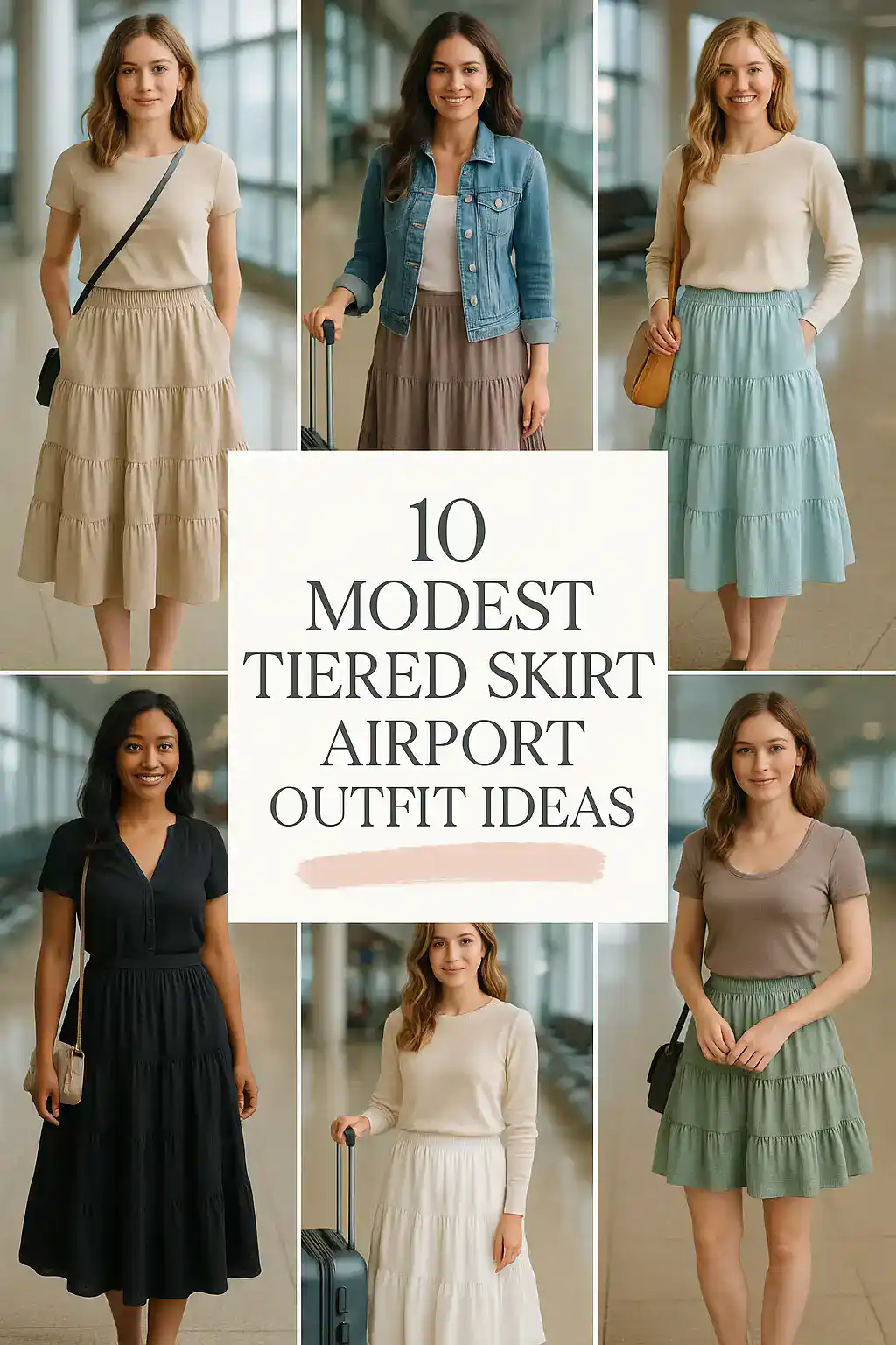 Tiered Skirt Airport Outfit