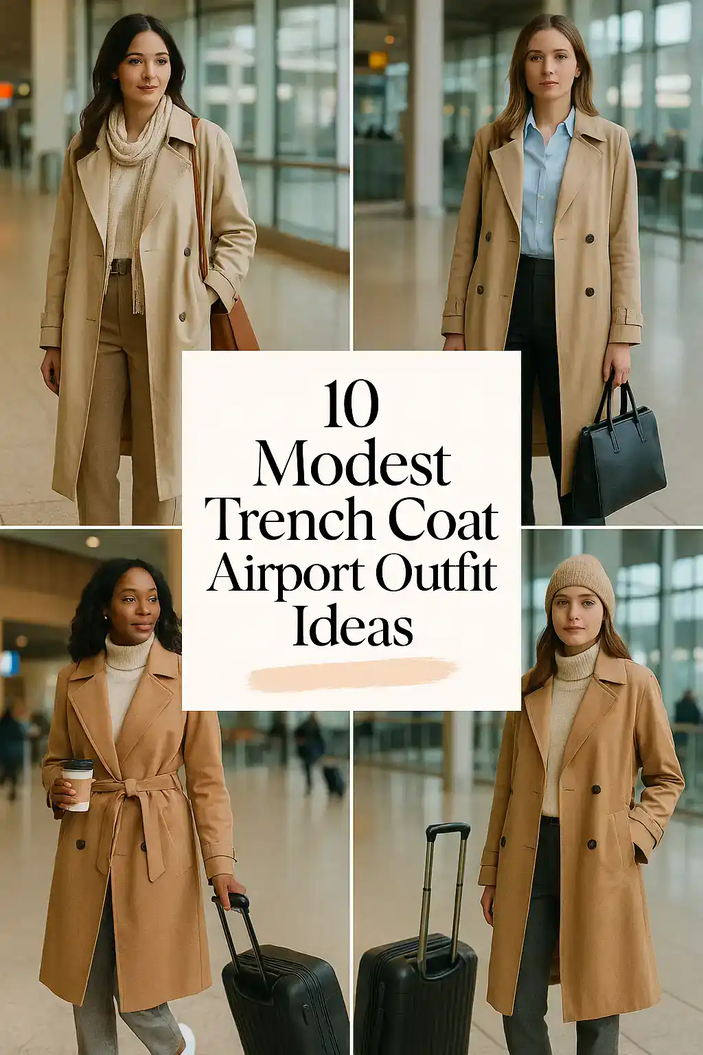 Trench Coat Airport Outfit