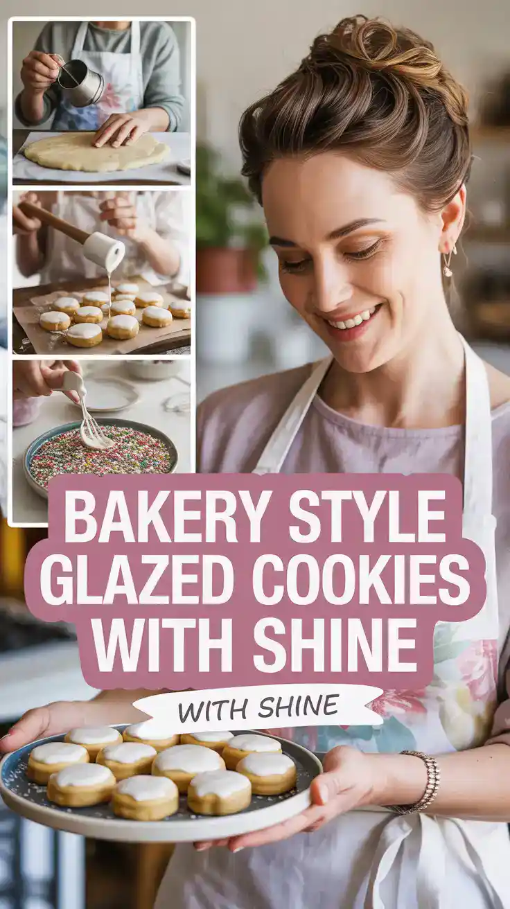 Bakery Style Glazed Sugar Cookies With Shine