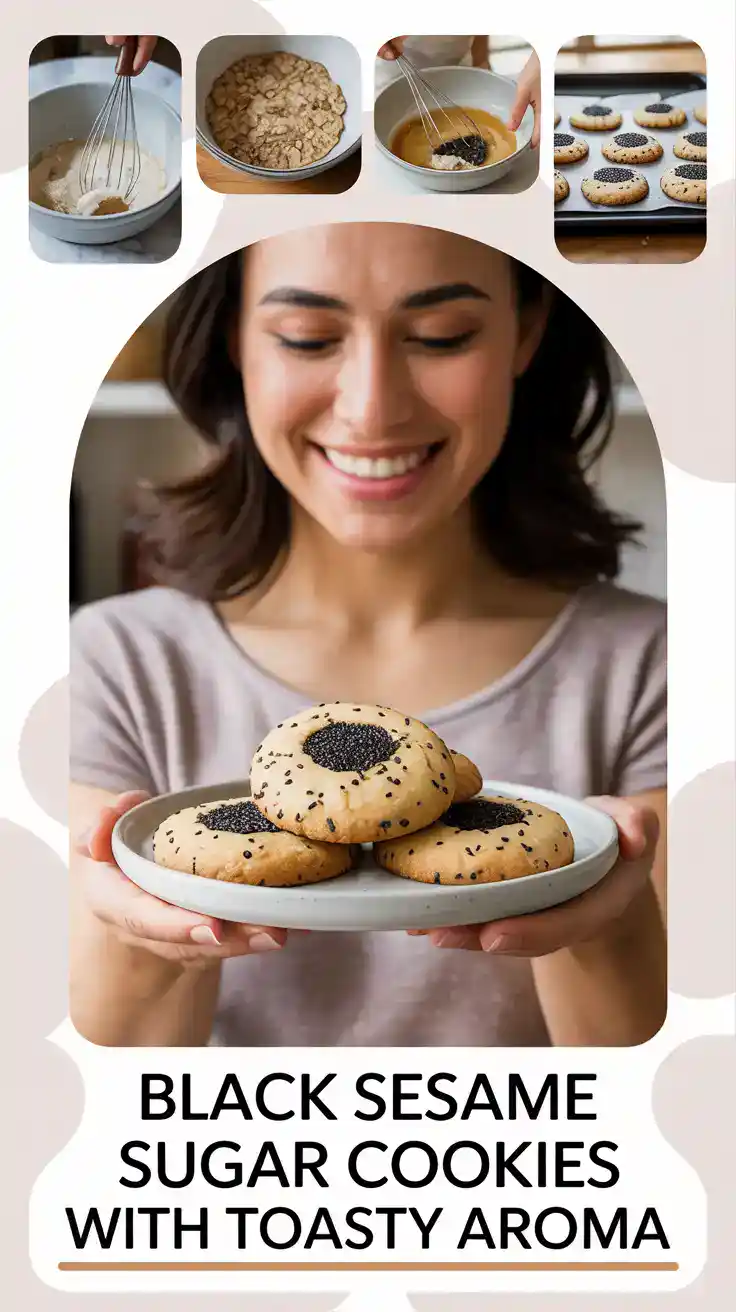 Black Sesame Sugar Cookies