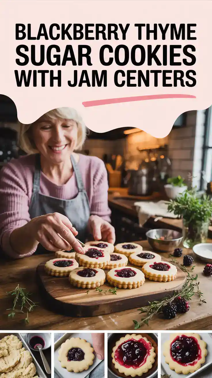 Blackberry Thyme Sugar Cookies