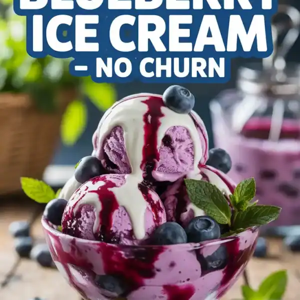 Blueberry Ice Cream – No Churn