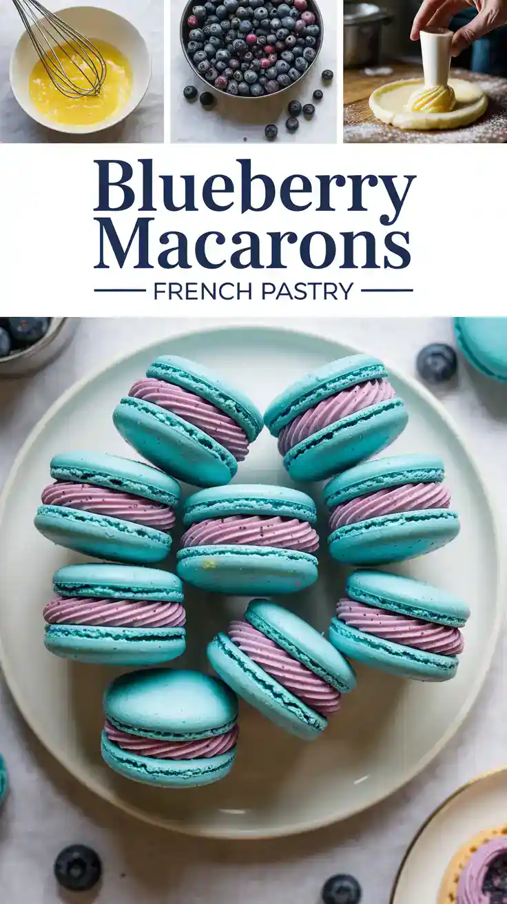 Blueberry Macarons
