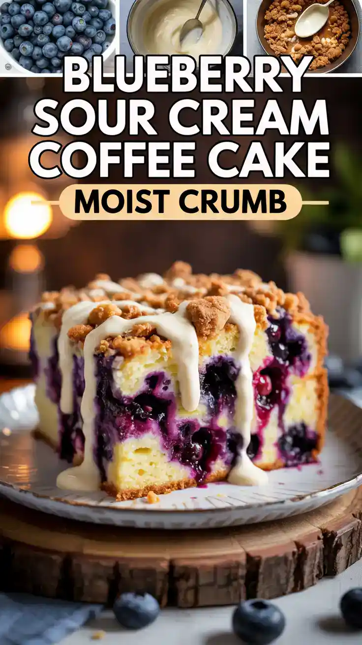 Blueberry Sour Cream Coffee Cake