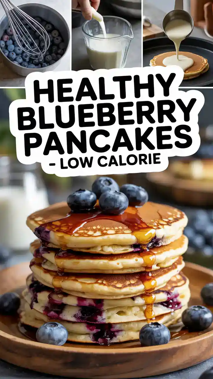 Healthy Blueberry Pancakes