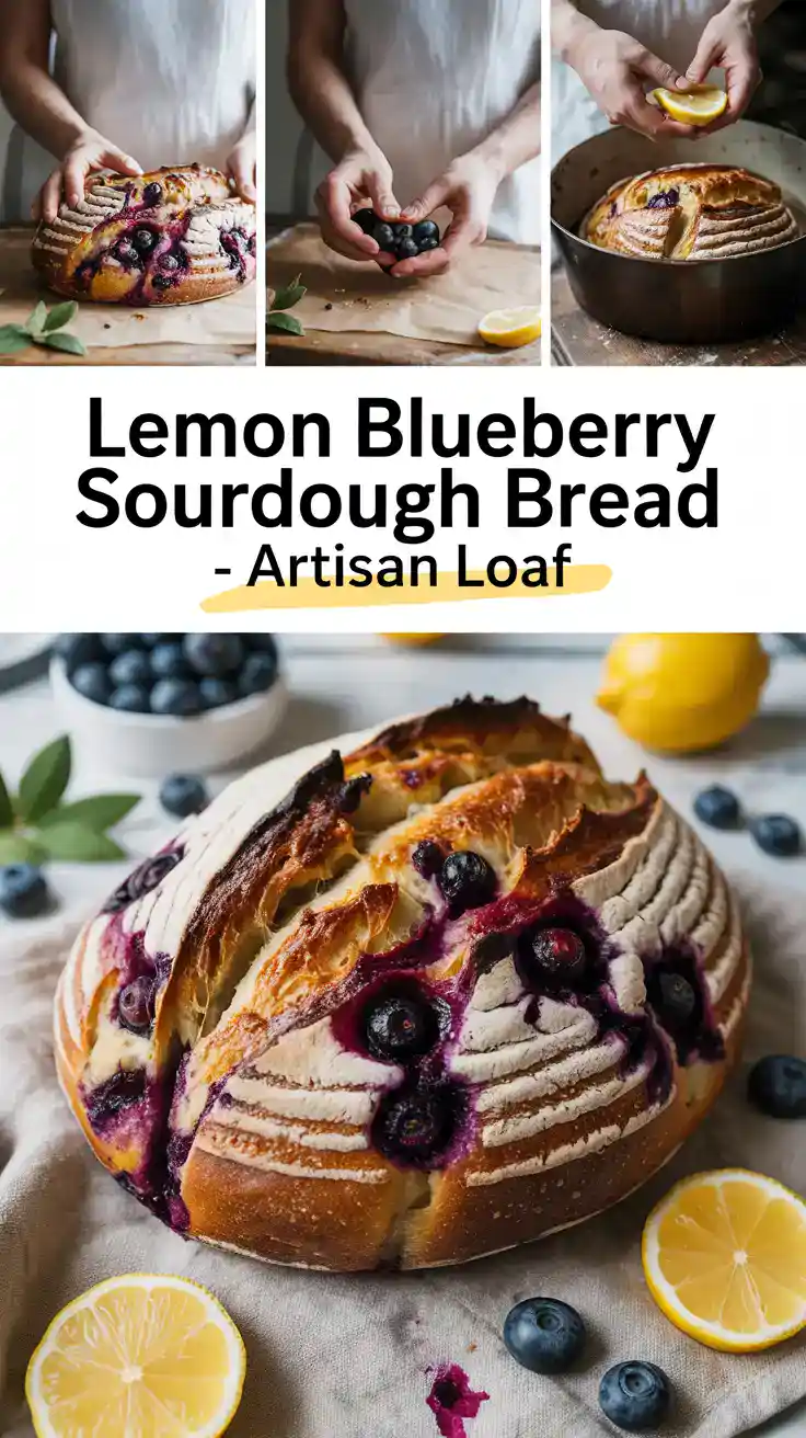Lemon Blueberry Sourdough Bread