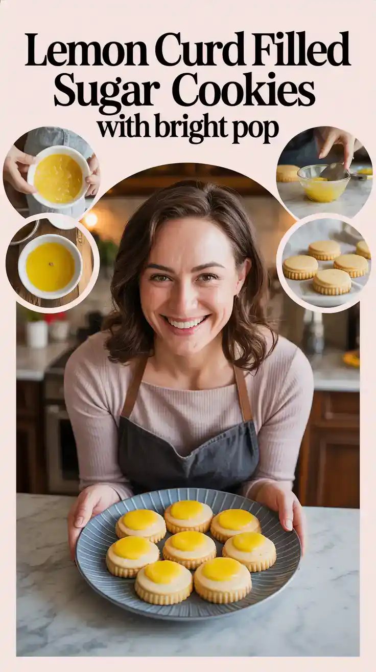 Lemon Curd Filled Sugar Cookies