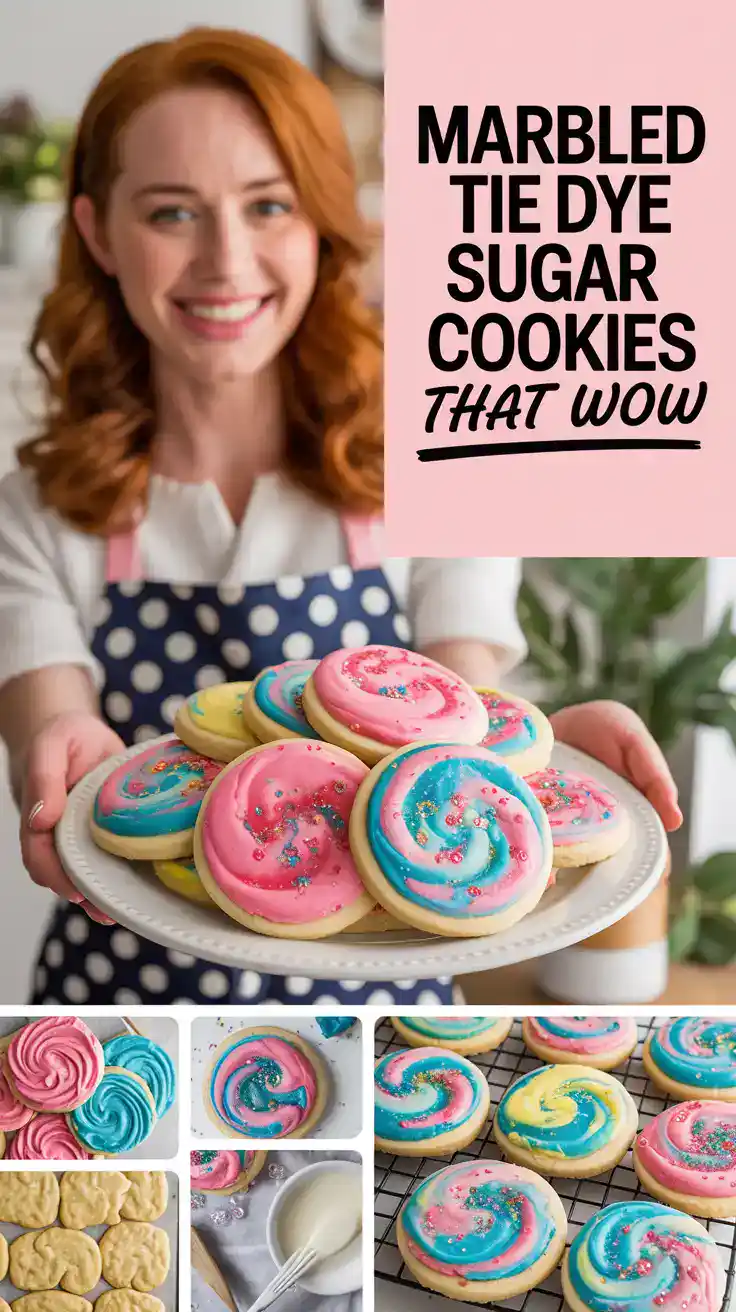 Marbled Tie Dye Sugar Cookies