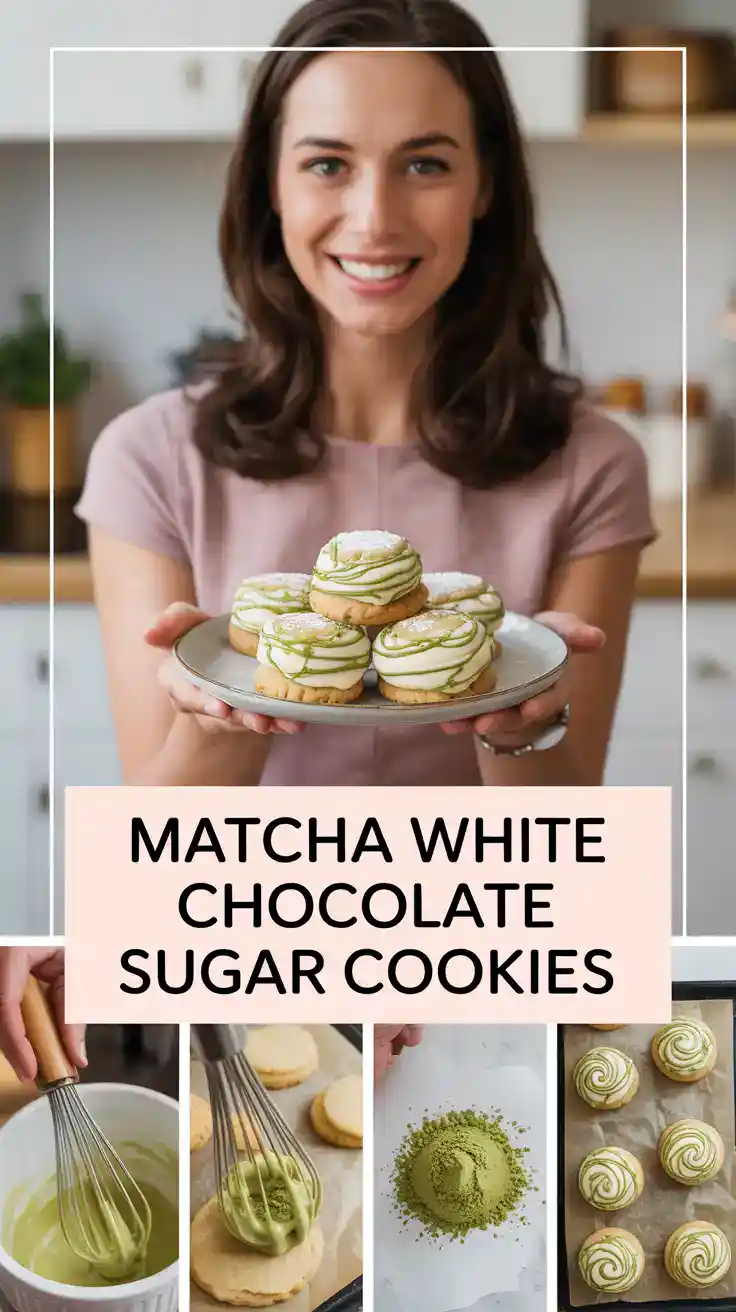 Matcha White Chocolate Sugar Cookies