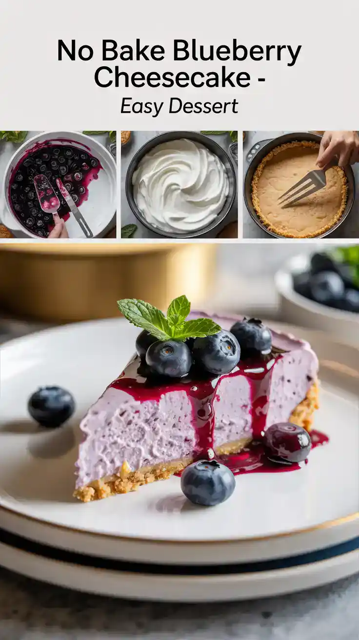 No Bake Blueberry Cheesecake