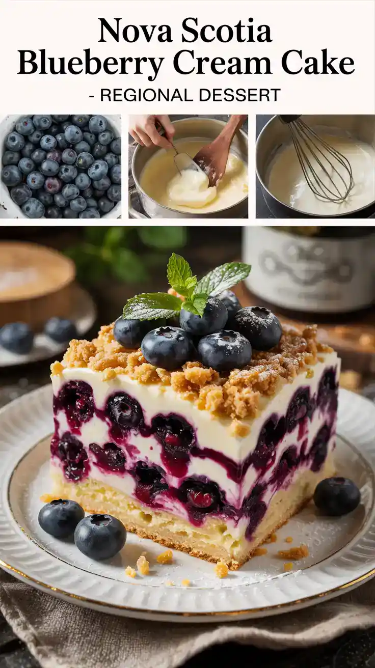 Nova Scotia Blueberry Cream Cake