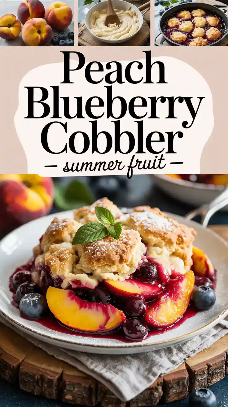 Peach Blueberry Cobbler