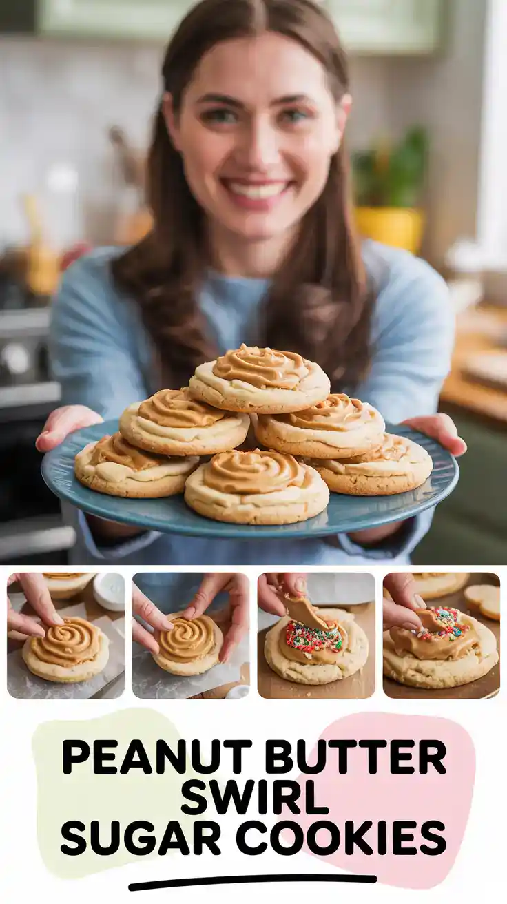 Peanut Butter Swirl Sugar Cookies