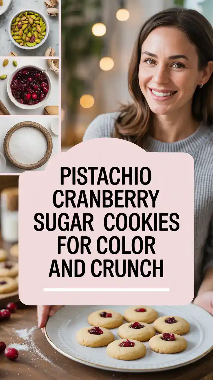 Pistachio Cranberry Sugar Cookies