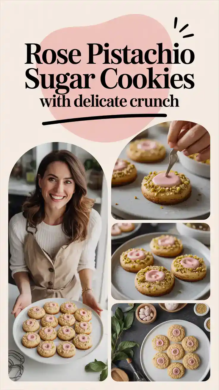 Rose Pistachio Sugar Cookies