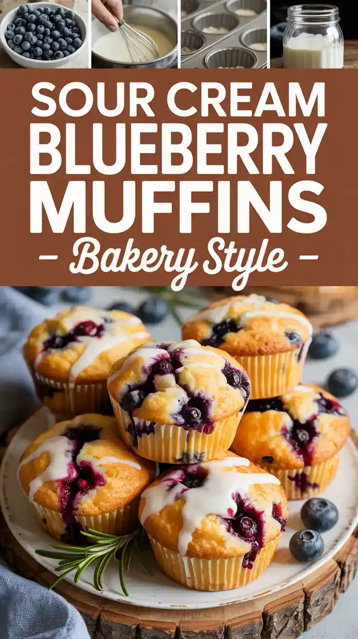 Sour Cream Blueberry Muffins