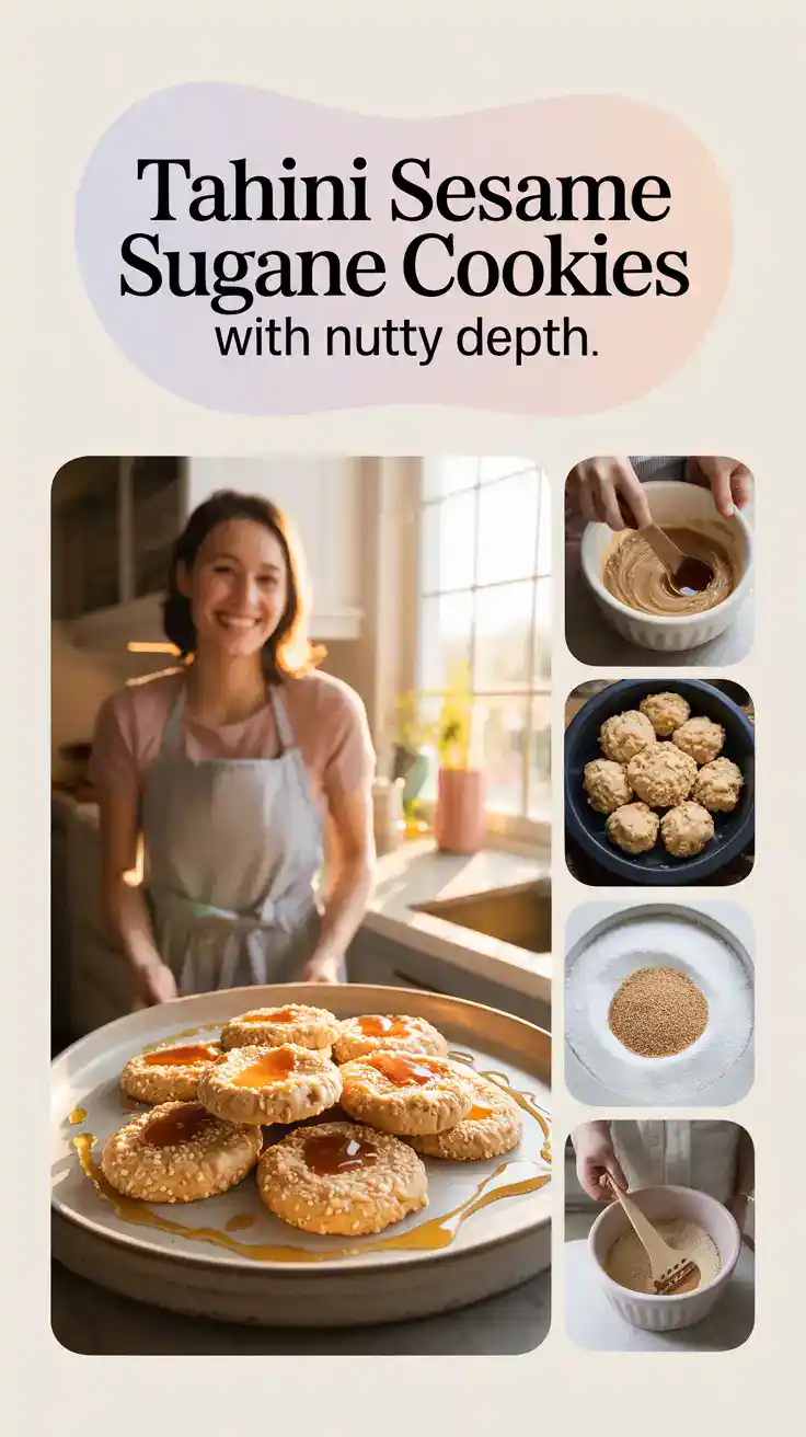 Tahini Sesame Sugar Cookies