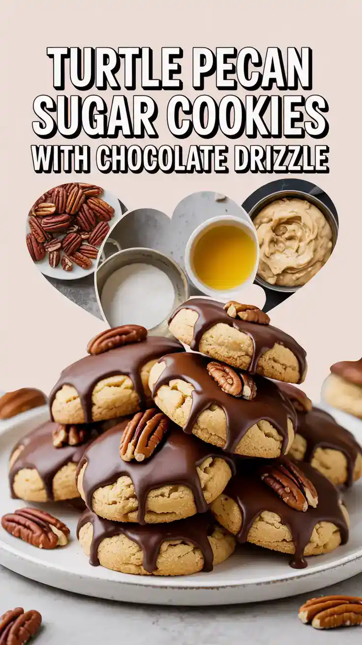 Turtle Pecan Sugar Cookies