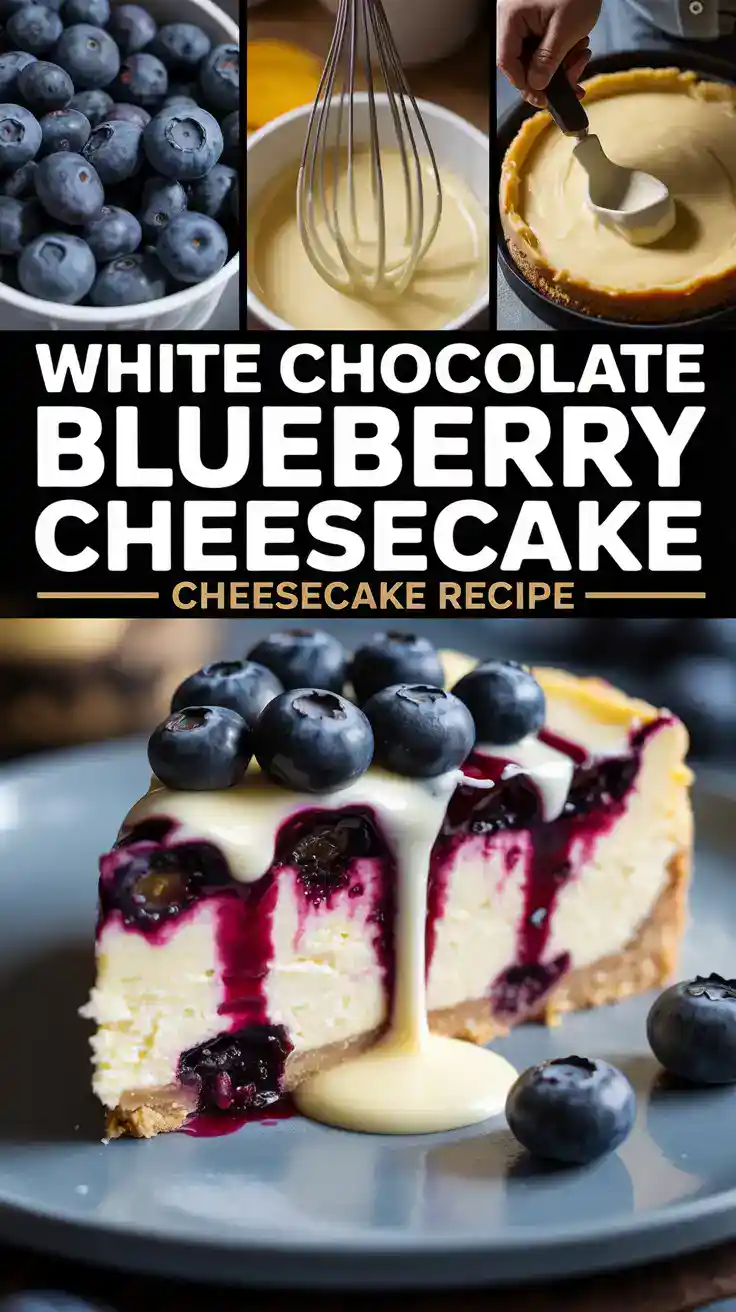White Chocolate Blueberry Cheesecake
